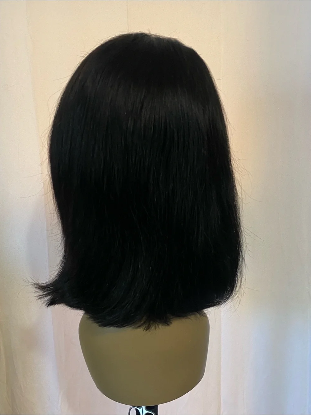 Natural Black 13x6 HD Lace Front Wig Glueless Human Hair 12 Inch  180 Density